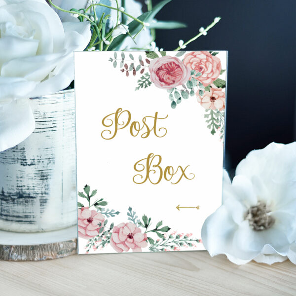 Vintage Rose Post Box