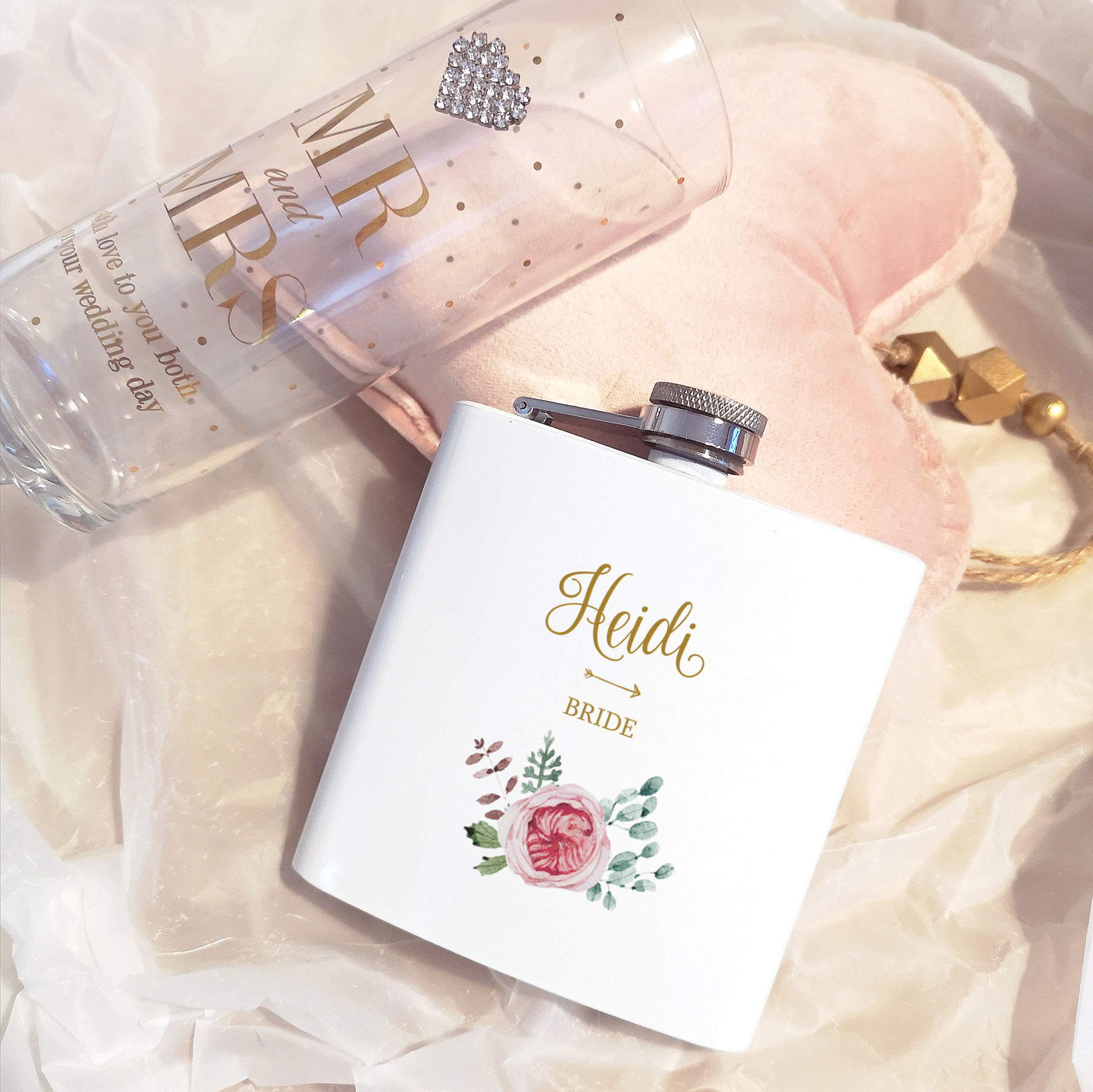 Vintage Rose Hip Flask