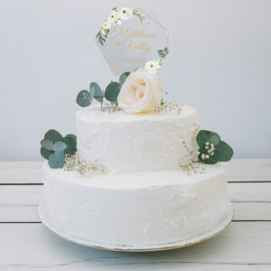 White Floral Cake Topper
