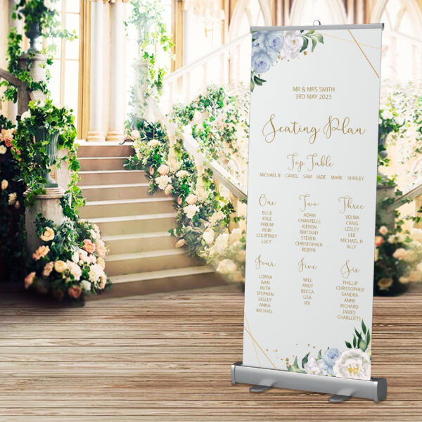 Whimsical Blue Seating Banner