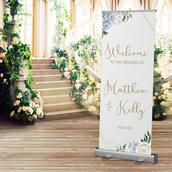 Whimsical Blue Welcome Banner
