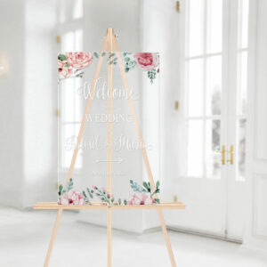 Vintage Rose Welcome Sign