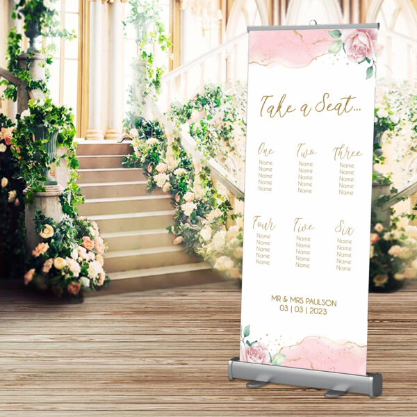 Delicate Watercolour Seating Plan Banner