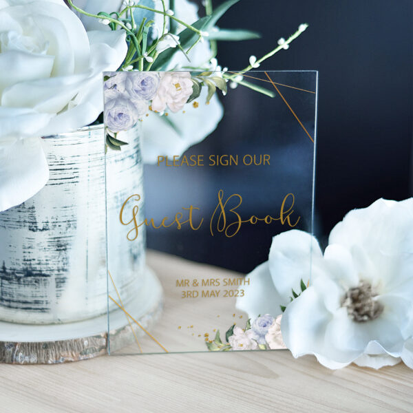 Whimsical Blue Guest Sign