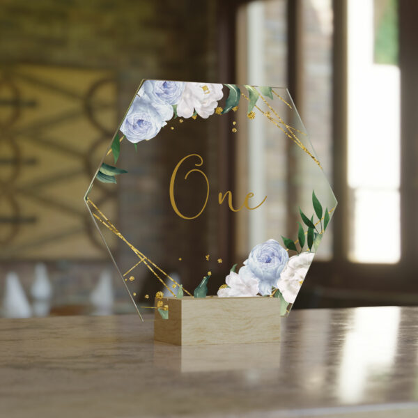 Whimsical Blue Table Numbers