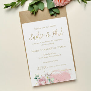 Delicate Watercolour Wedding Invitation