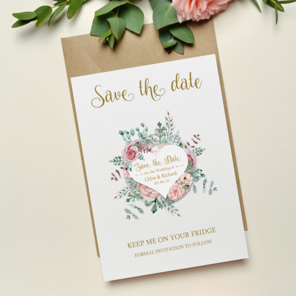 Vintage Rose Save the Date