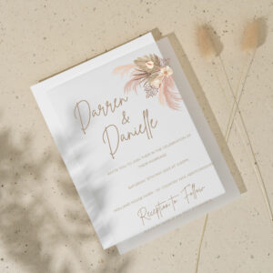 Pampas Grass Wedding Invitation