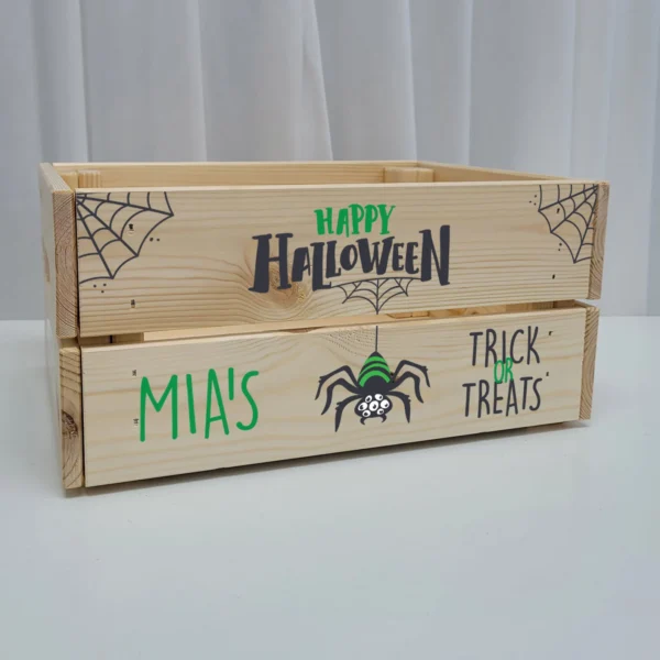 Halloween Spider Wooden Crate