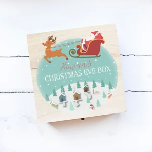 Sleigh Teal Christmas Box