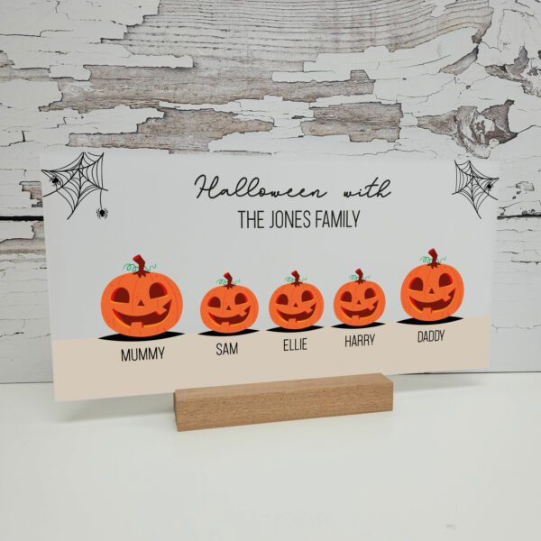 Halloween Pumpkin Family Plaque