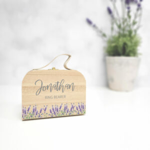 Personalised Flower Girl Gift - Mini Suitcase - Lavender Design
