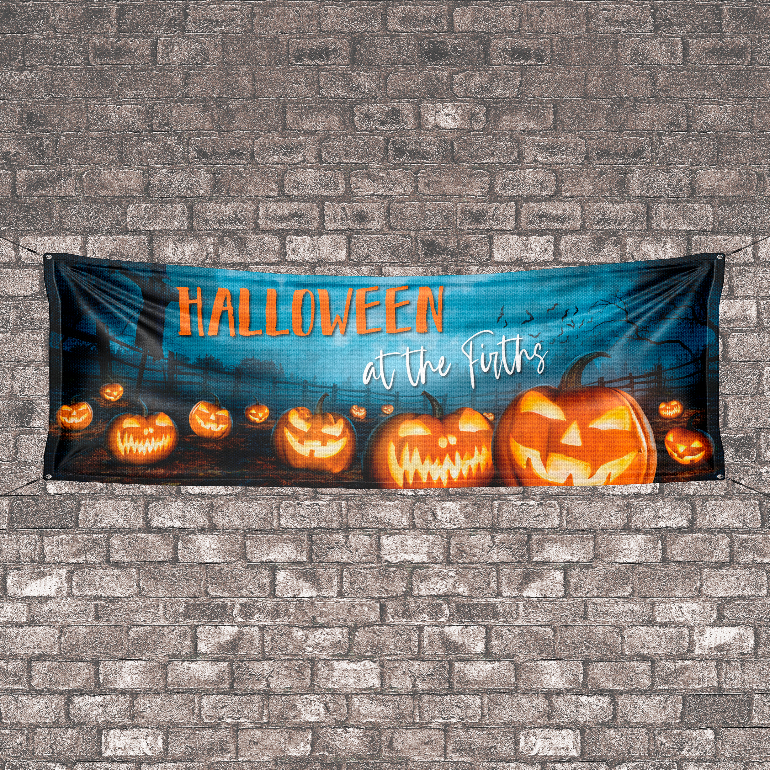Pumpkin Scene Banner